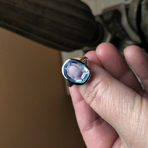 ELLE sterling silver blue topaz (?) ring sz. 7